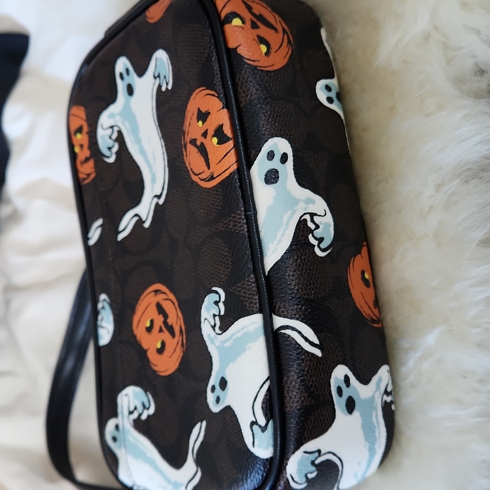 New Coach Pumpkin & Ghost Mini Jamie Signature Halloween Crossbody Bag 🎃👻 - Picture 9 of 15